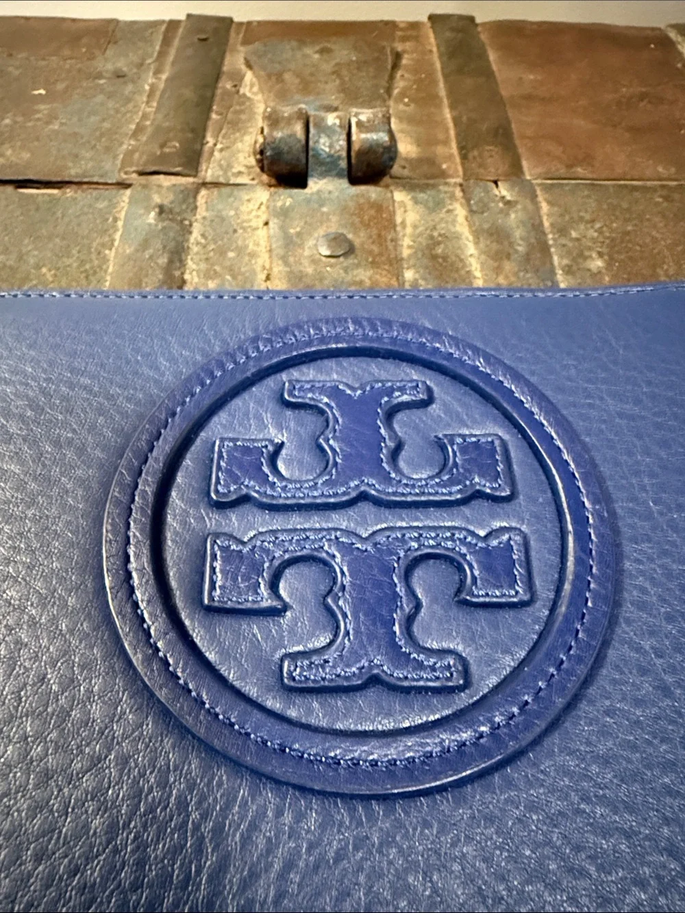 Tory Burch Pretty Blue leather tablet case